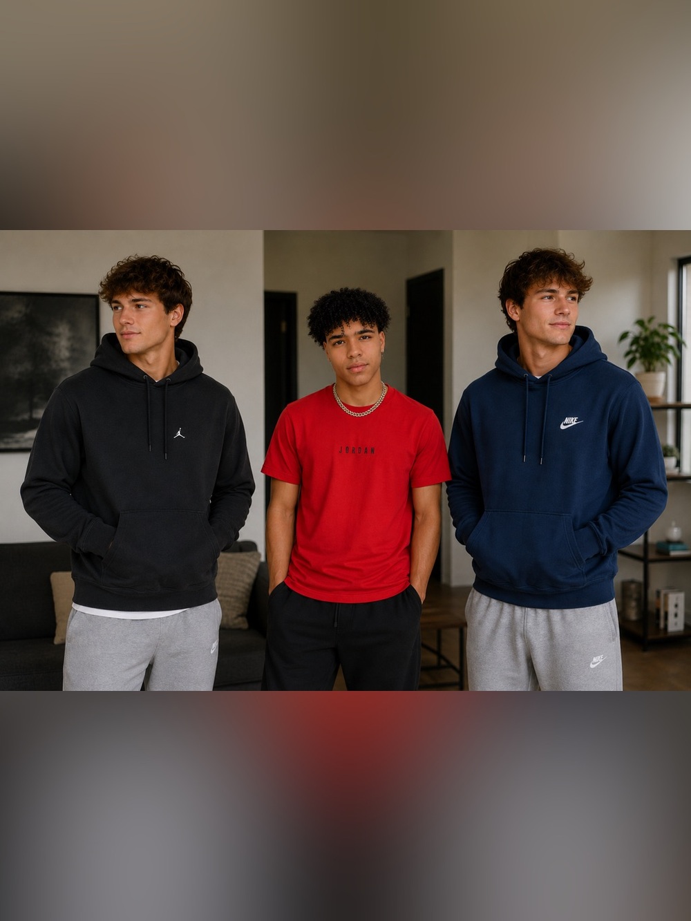Nike & Jordan Men’s Bundle (3 Pieces) Size Small – Hoodie & Tee Set Athletic